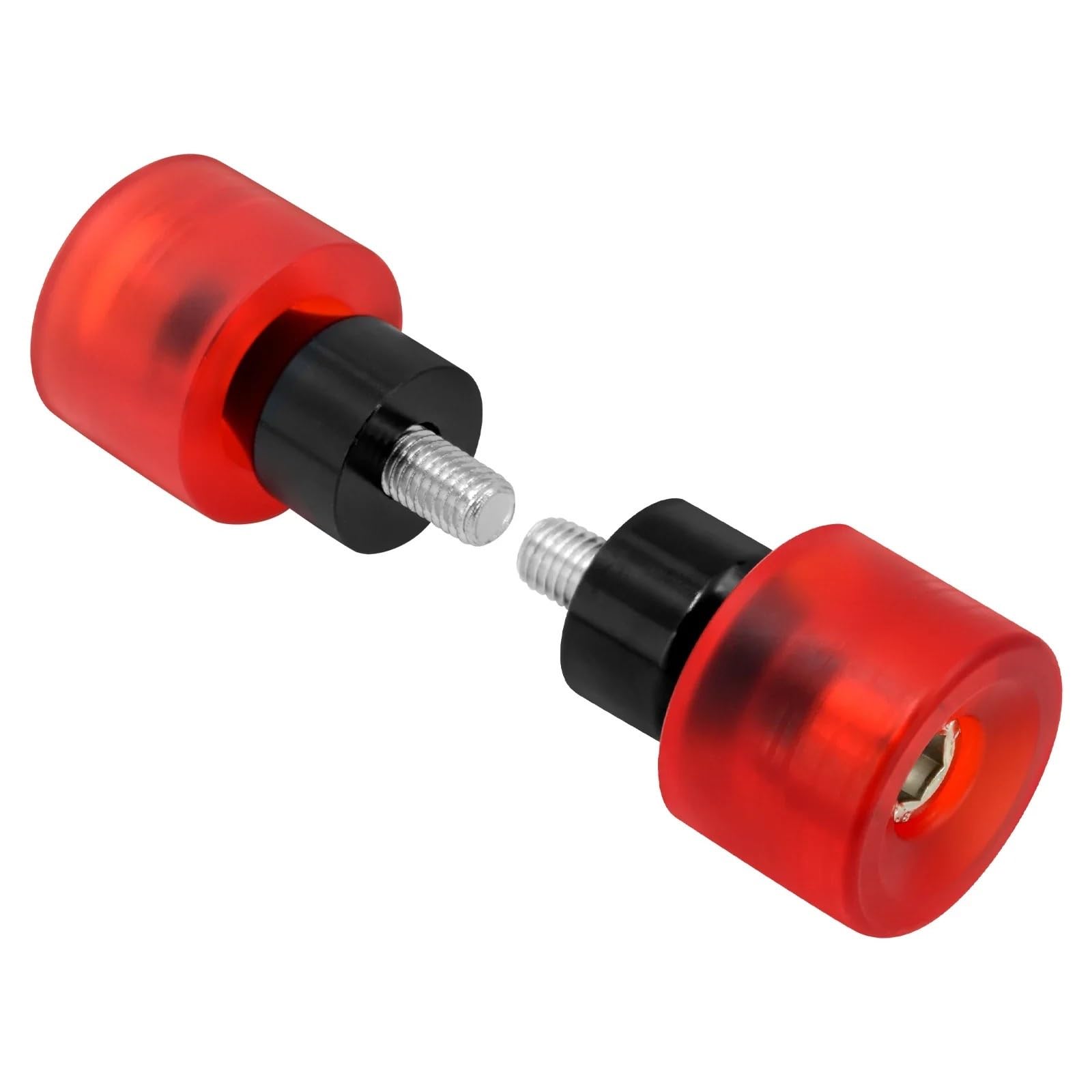 motorrad stoßstangen blöcke 1 paar Crash Bar Protector Ball Motorrad Satteltasche Ball M12 Fit Für Harley Touring Softail Sportster XL Dyna Motorrad Sturzbügel(Red Guard Ball) von NADCFN