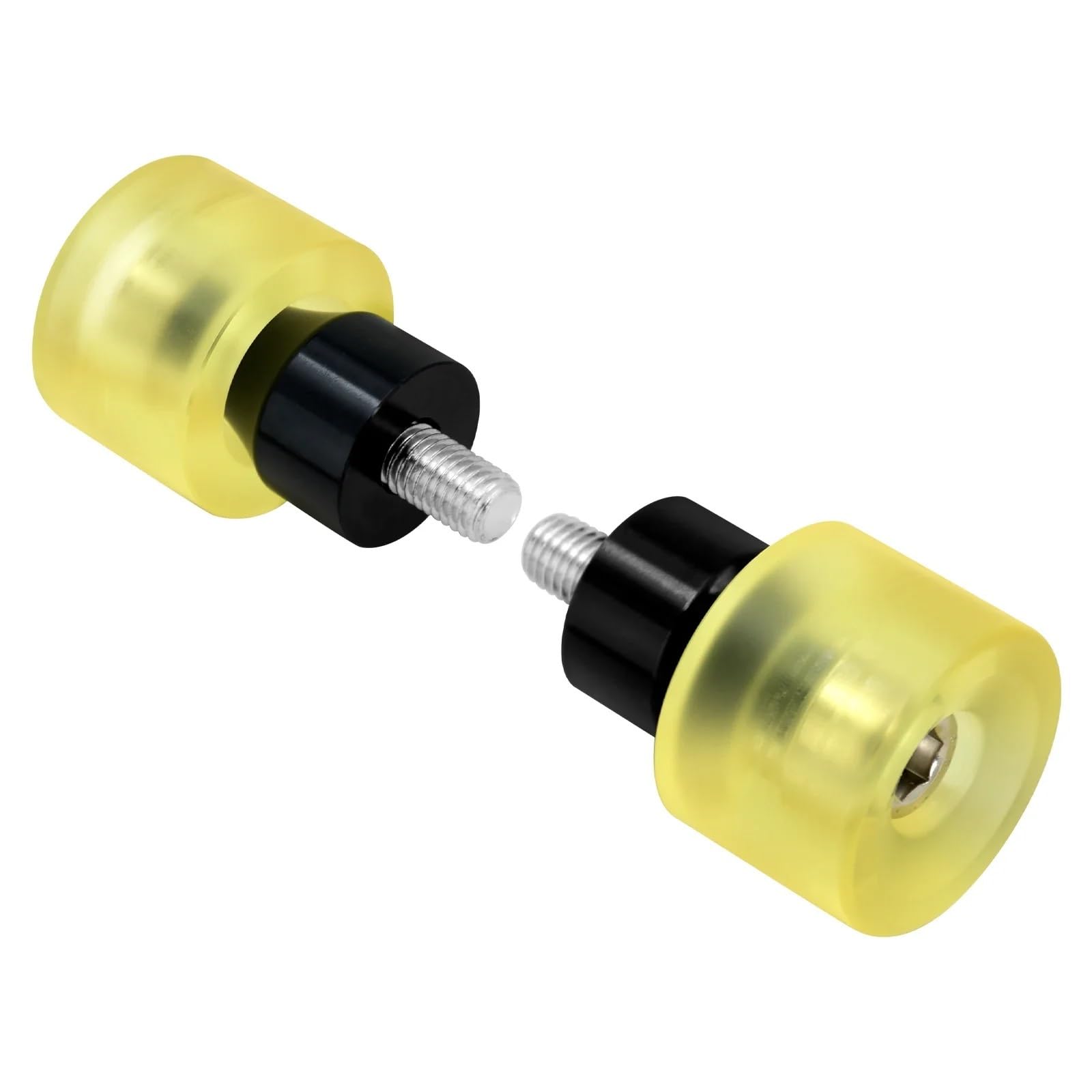 motorrad stoßstangen blöcke 1 paar Crash Bar Protector Ball Motorrad Satteltasche Ball M12 Fit Für Harley Touring Softail Sportster XL Dyna Motorrad Sturzbügel(Yellow Guard Ball) von NADCFN
