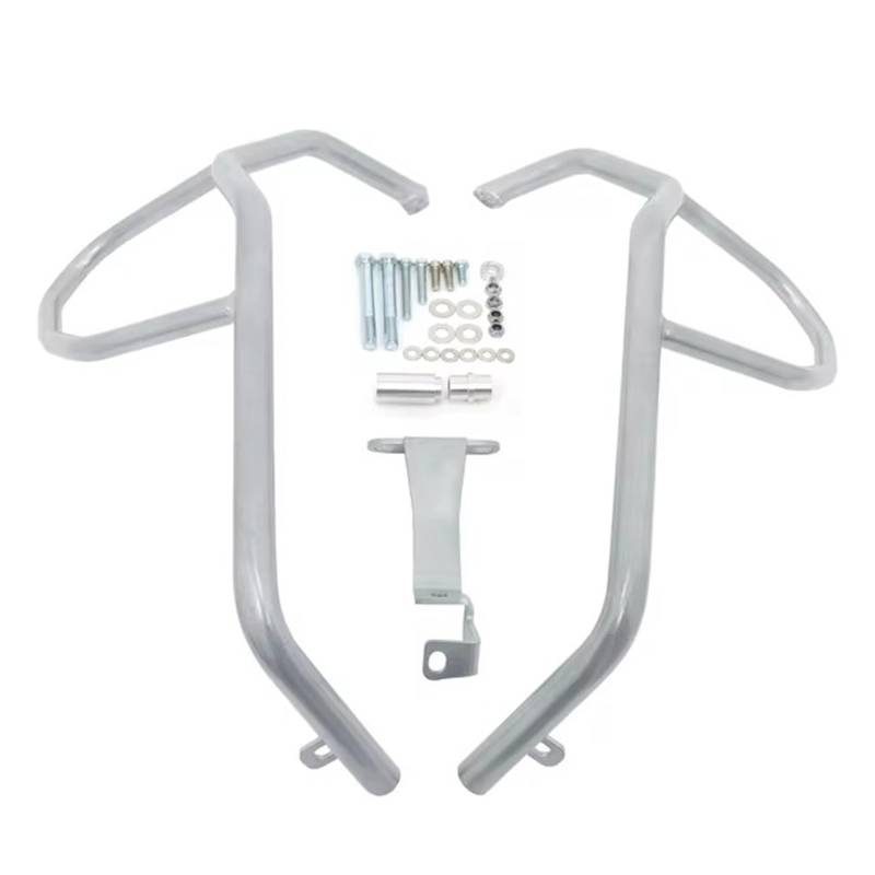 motorrad stoßstangen blöcke FIT Für BMW F850GS F750GS F 750 850 GS 2017-2023 Motorrad Motor Schutz Verkleidung Rahmen Crash Tank Bar Stoßstange Motorrad Sturzbügel(Upper-silver) von NADCFN