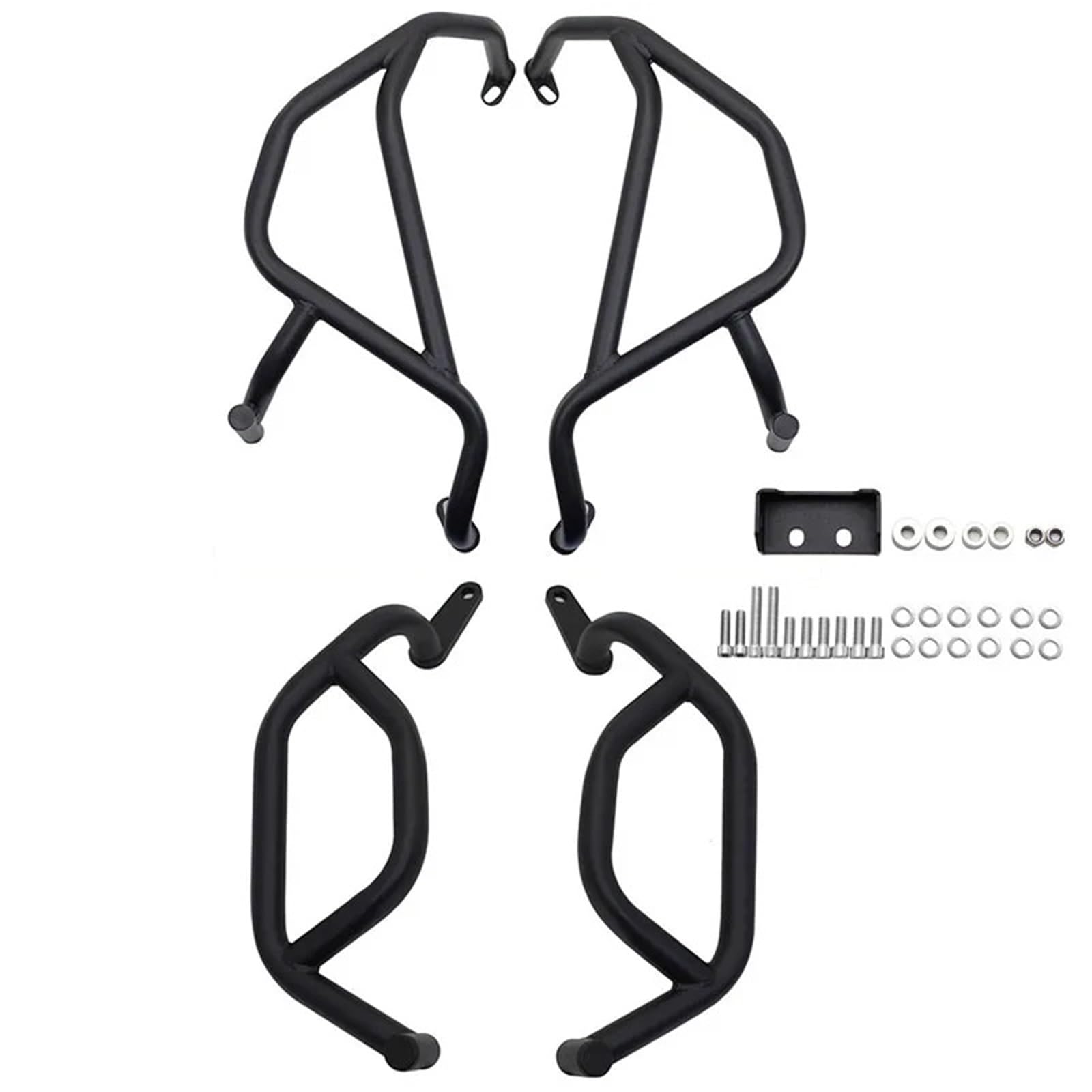 motorrad stoßstangen blöcke Fit Für CFMOTO 450 MT 2024 Motor Schutz Crash Bar Für CFMOTO 450MT Motorrad Rahmen Schutz Stoßstange 450-MT Motorrad Sturzbügel(Full Set Black) von NADCFN