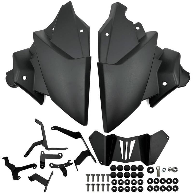 motorrad stoßstangen blöcke Fit Für YAMAHA MT09 MT09 SP 2021-2024 TRACER 9 GT 900 Unteren Bauch Pan Motor Spoiler Chassis Shroud Verkleidung Pan gugel Motorrad Sturzbügel(Black) von NADCFN