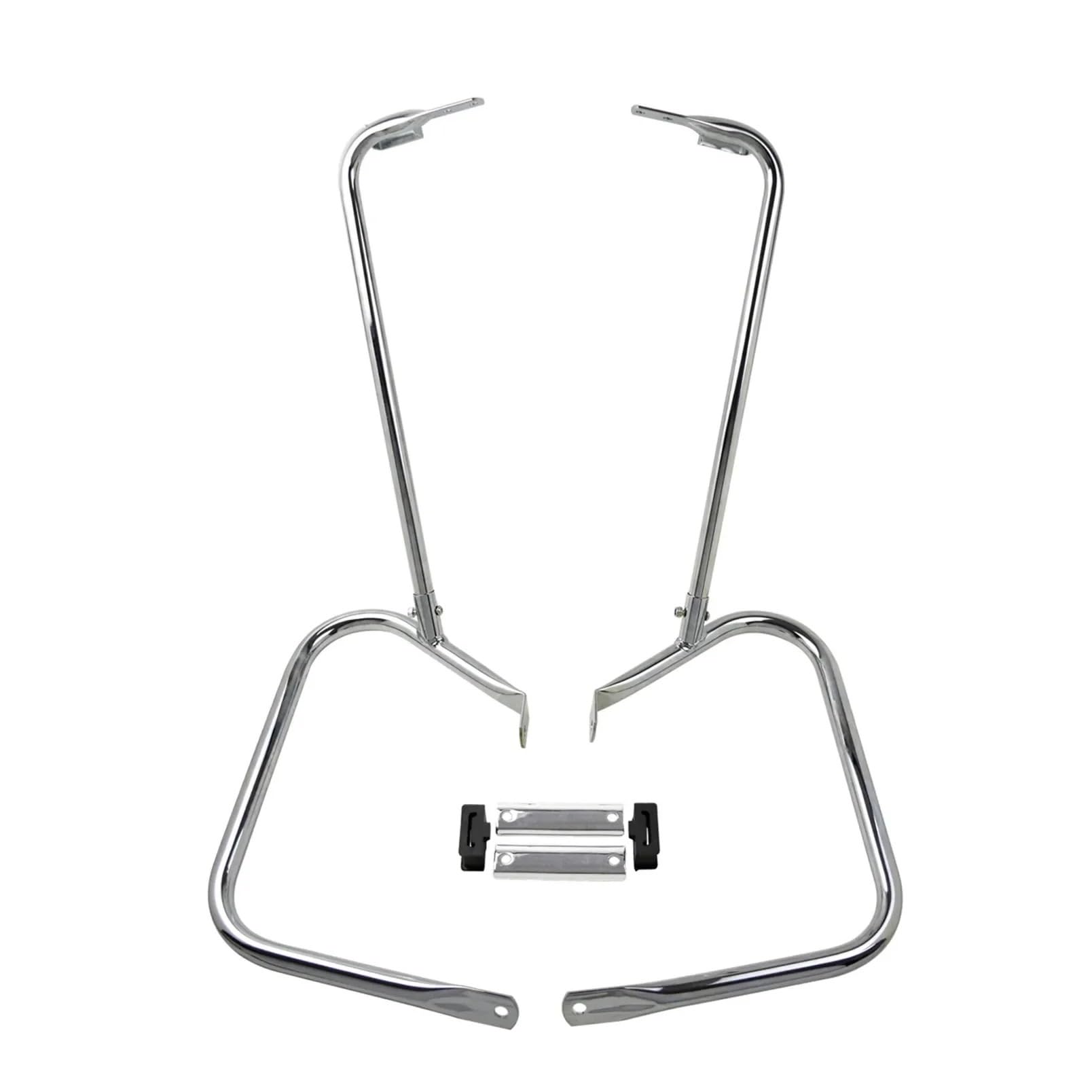 motorrad stoßstangen blöcke Motorrad-hintere Satteltasche mit Stützstangensatz passend für Harley Touring King Road Electra Street Glide 97-08 14-20 Motorrad Sturzbügel(Chrome 97-08) von NADCFN
