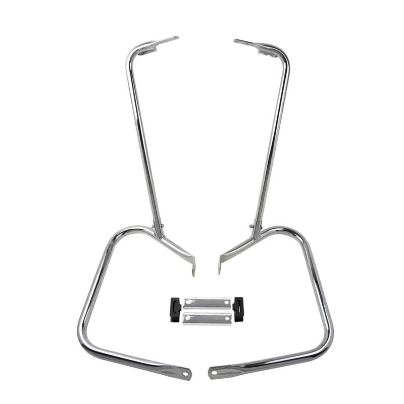 motorrad stoßstangen blöcke Motorrad-hintere Satteltasche mit Stützstangensatz passend für Harley Touring King Road Electra Street Glide 97-08 14-20 Motorrad Sturzbügel(Chrome 97-08) von NADCFN