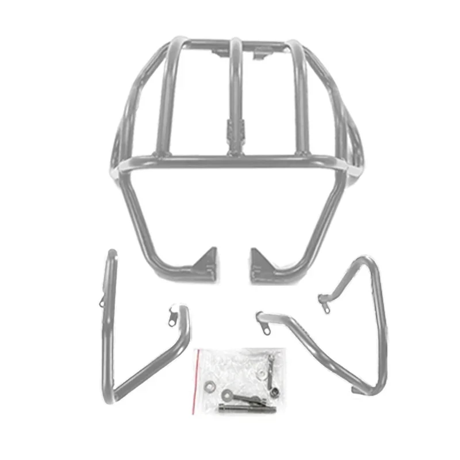motorrad stoßstangen blöcke Motorradzubehör Oberer unterer Schutzbügel Autobahnschutz Passend für BMW G650GS Sertao 08-16 F650GS Dakar 99-08 Motorrad Sturzbügel(Silver-1 Set) von NADCFN