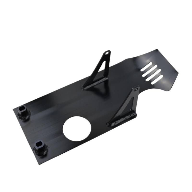 motorrad stoßstangen blöcke Passend für LING QI Motorrad-Motorchassisschutz 335 mm Aluminium-Bauchwannenschutzabdeckung Motorrad Sturzbügel(Black) von NADCFN