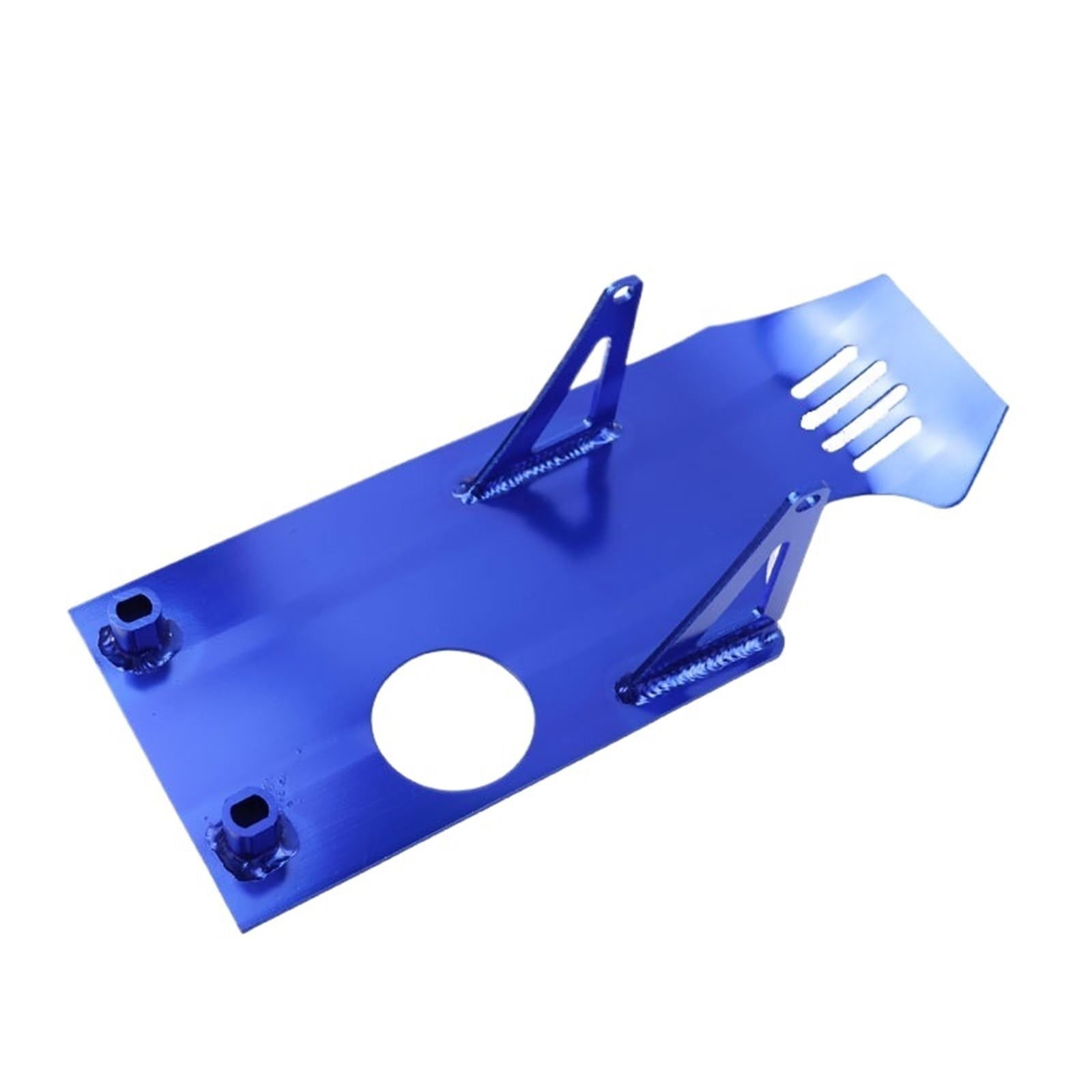 motorrad stoßstangen blöcke Passend für LING QI Motorrad-Motorchassisschutz 335 mm Aluminium-Bauchwannenschutzabdeckung Motorrad Sturzbügel(Blue) von NADCFN