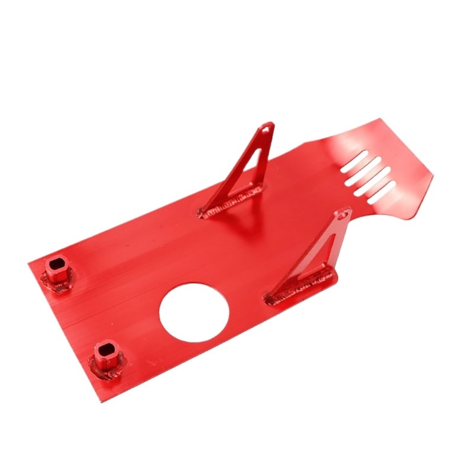 motorrad stoßstangen blöcke Passend für LING QI Motorrad-Motorchassisschutz 335 mm Aluminium-Bauchwannenschutzabdeckung Motorrad Sturzbügel(Red) von NADCFN