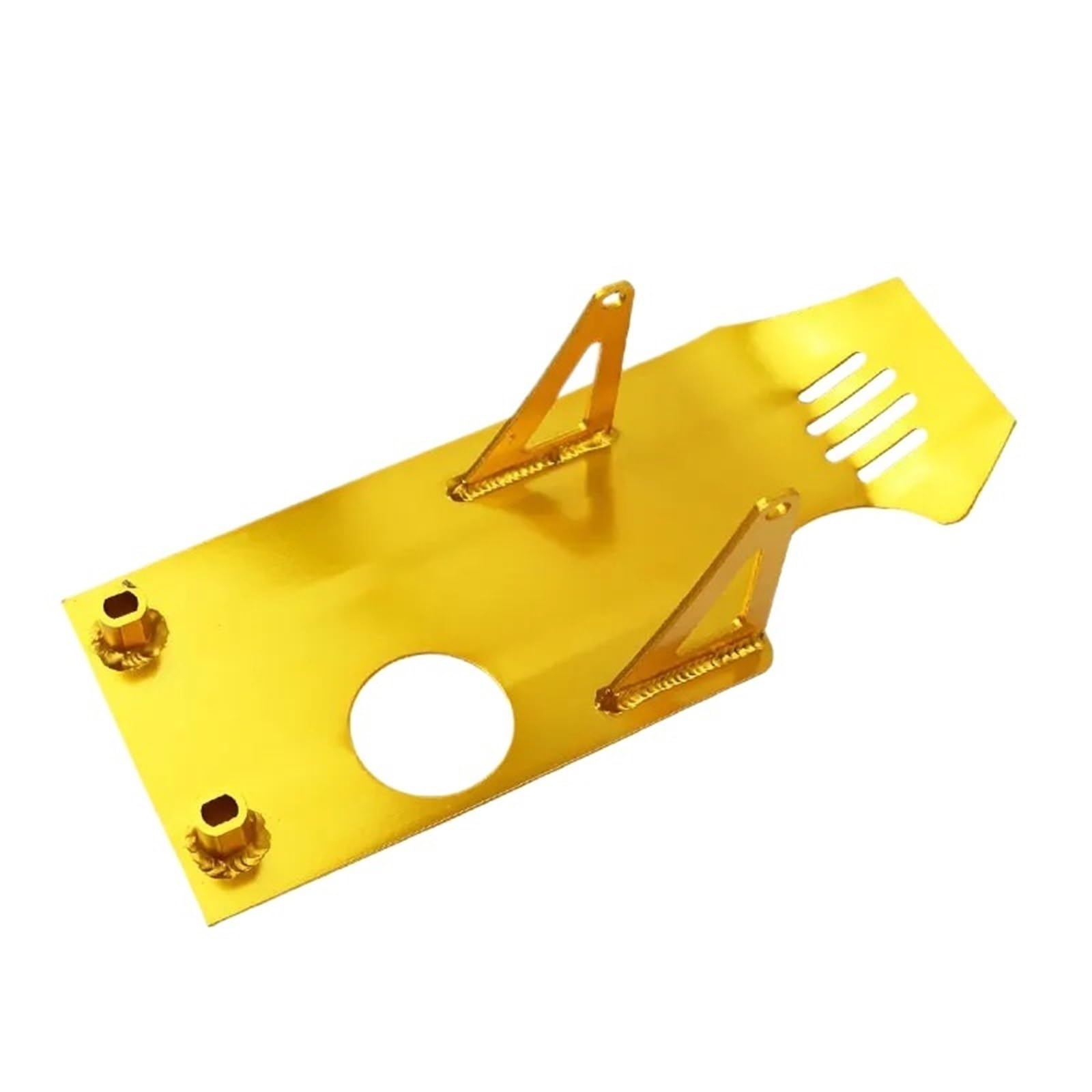 motorrad stoßstangen blöcke Passend für LING QI Motorrad-Motorchassisschutz 335 mm Aluminium-Bauchwannenschutzabdeckung Motorrad Sturzbügel(Yellow) von NADCFN