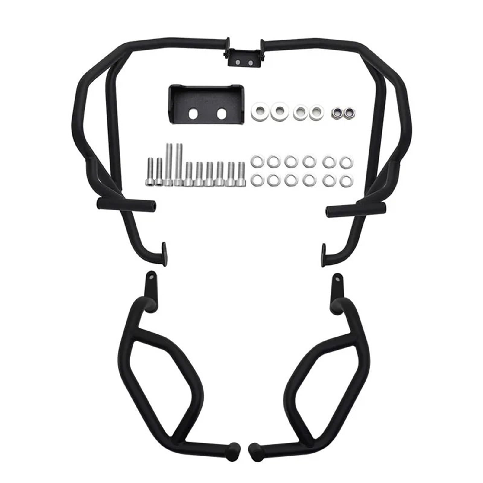 motorrad stoßstangen blöcke Rahmenstoßstange Anti-Crash-Bar Anti-Fall-Schutz-Kit Motorschutzabdeckung Passend für CFMOTO 450 MT 2024 450MT Motorrad Sturzbügel(Full Set Black) von NADCFN