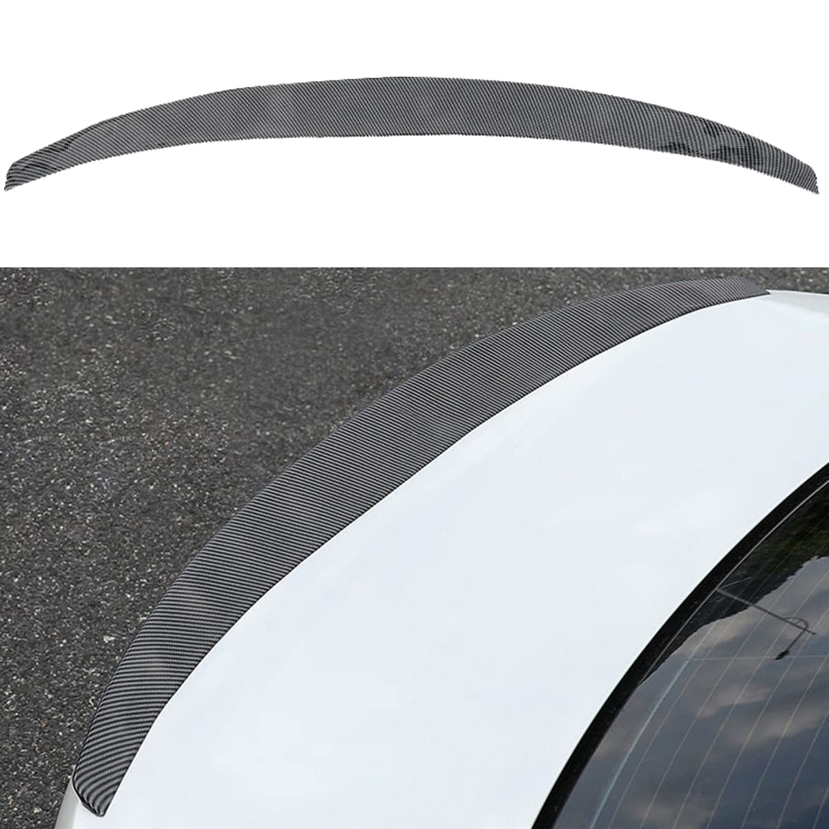 Auto Heckspoiler Spoiler für Audi A1 A3 A4 A5 A6 A7 A8 B6 B7 B8 B9 C6 C7 C8 D3 D4 D5 D6,Auto-Spoiler Kofferraumspoiler Heckflügel Außen Styling Zubehör,A/Carbonfiberlook-A/B von NAIRE