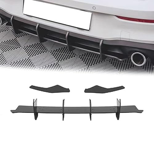 NAIRE Auto Heckstoßstange Spoiler Diffusor für Volkswagen Golf 8 GTI Max, Schwarz, Matte Lack, Kunststoff, Selbstklebend NAIRE Auto Heckstoßstange Spoiler Diffusor für Volkswagen Golf 8 GTI Max, Schwarz, Matte Lack, Kunststoff, Selbstklebend von NAIRE