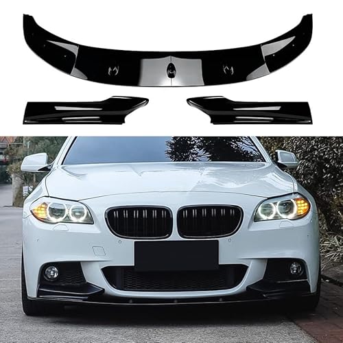 Frontlippe Spoiler für BMW 5 Series F10 F11 M Sport 2011-2017,Auto Frontstoßstange Splitter Lip Spoiler Frontspoiler Protector Kits,A/Black von NAIRE