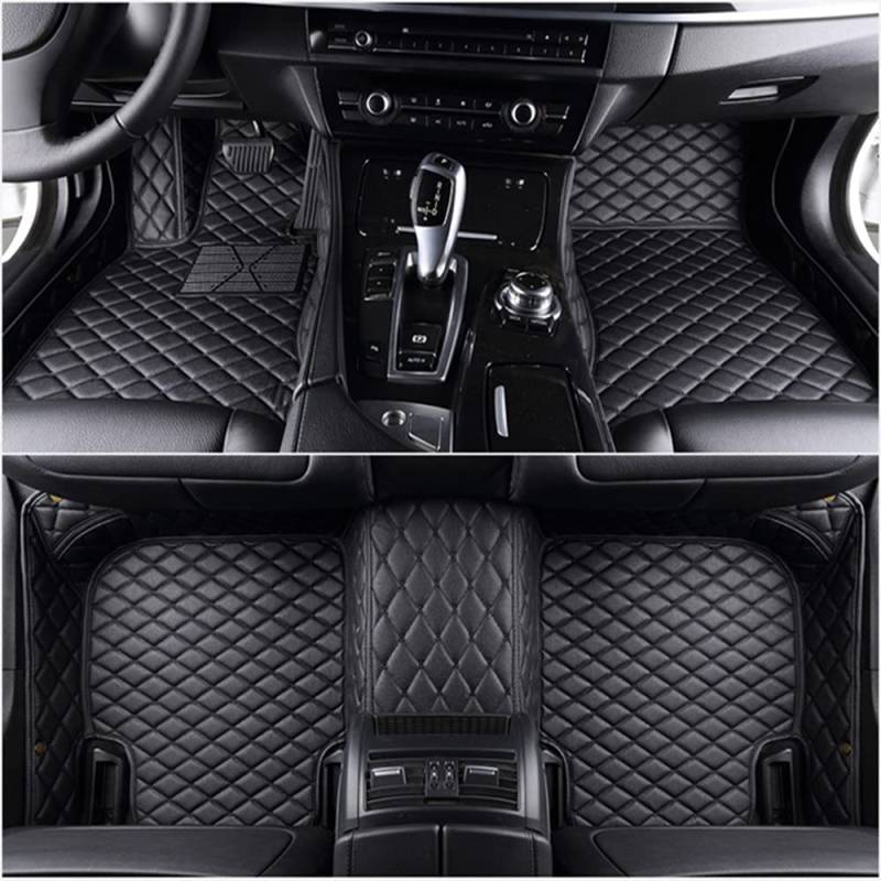 Fußmatte Auto für Toyota C-HR CHR Hybrid/C-HR EV C-EV/electric/2020 2021 2022 2023,Allwetter Leder Autoteppich Wasserdicht 3D All-Inclusive-Stil Automatte,A/Black von IUSOT