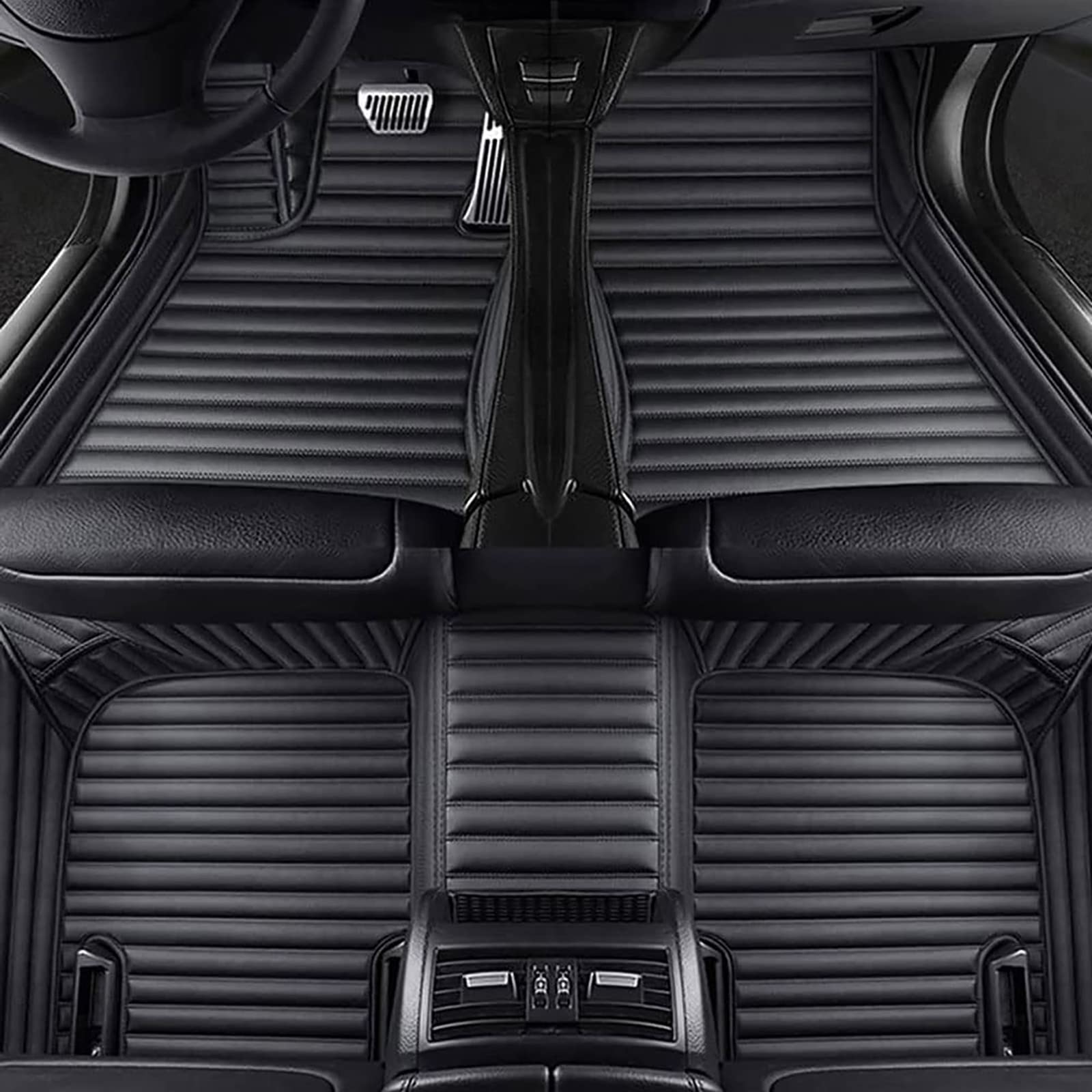 Auto Leder Fußmatten Für Audi A6 C8 Avant 2018-2023, Nach Maß Vollständige Abdeckung Fussmatten Wasserdicht rutschfeste Allwetter Teppich Automatten ZubehöR,A/Black Auto Leder Fußmatten Für Audi A6 C8 Avant 2018-2023, Nach Maß Vollständige Abdeckung Fussmatten Wasserdicht rutschfeste Allwetter Teppich Automatten ZubehöR,A/Black von NALSA