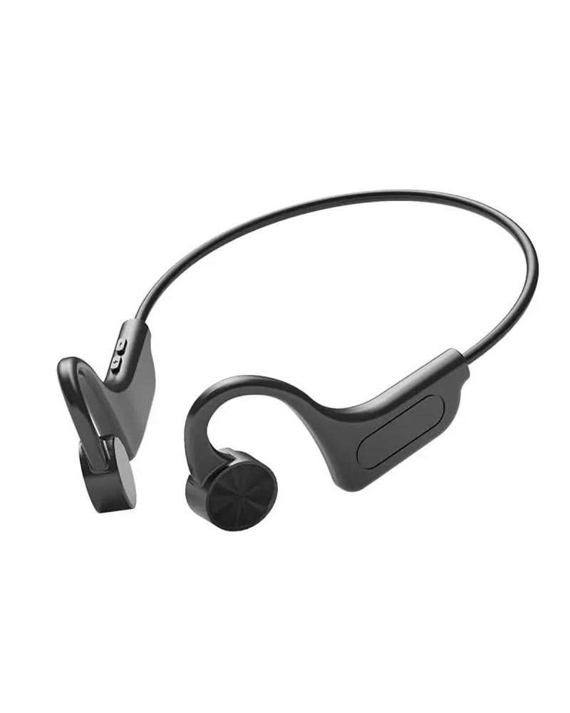 Gaming-Headset G16 Headset Bluetooth 5.3 Knochenleitungs-Audiogeräte Outdoor Sports Stereo Wasserdichtes Mikrofon In Ear Kopfhörer(Black) von NASDGAKF
