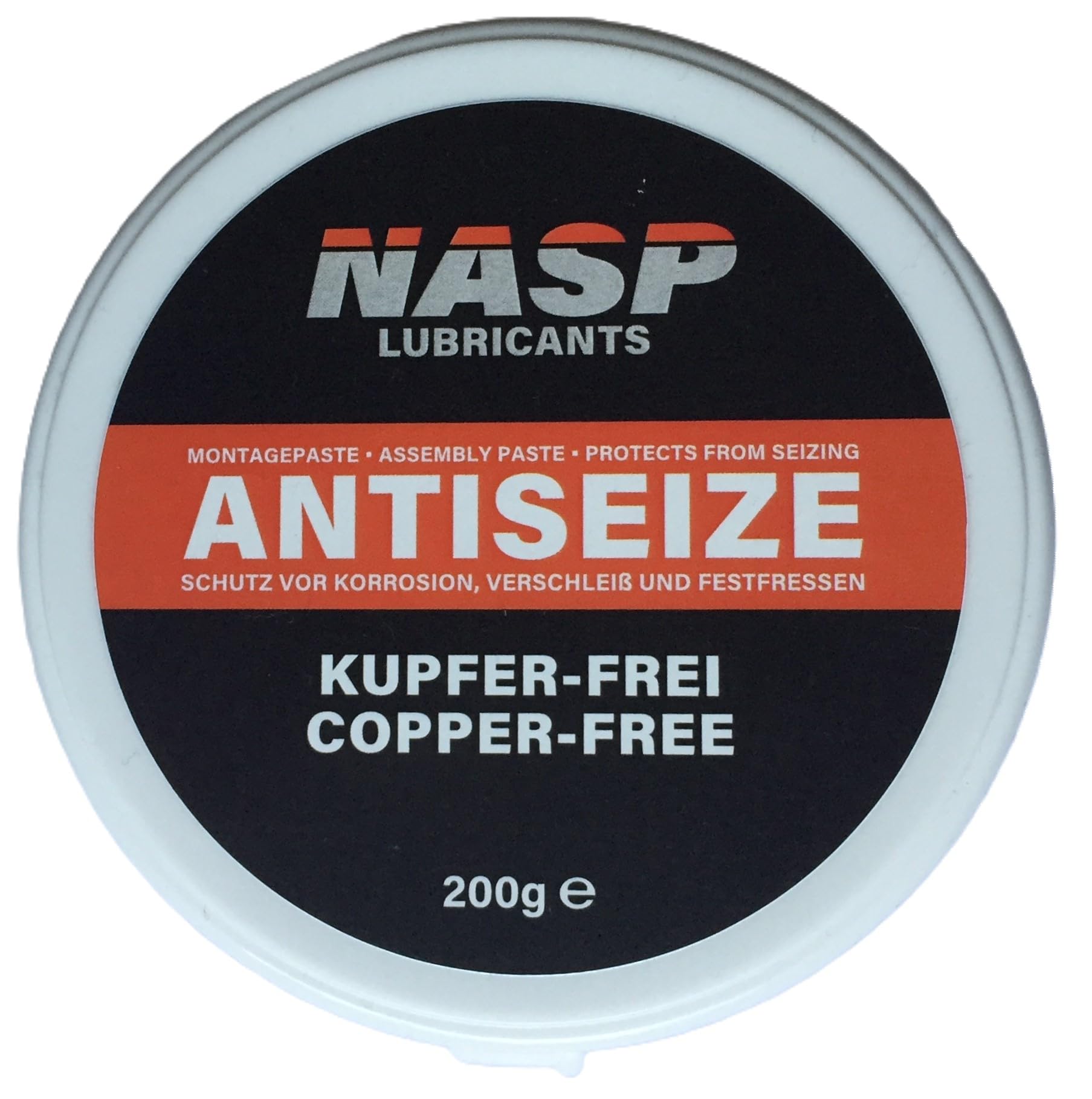 NASP Anti-Seize Schraubenpaste Montagepaste gegen Festfressen Festrosten 200gr Dose - Frei von Kupfer & Lithiumseife von NASP