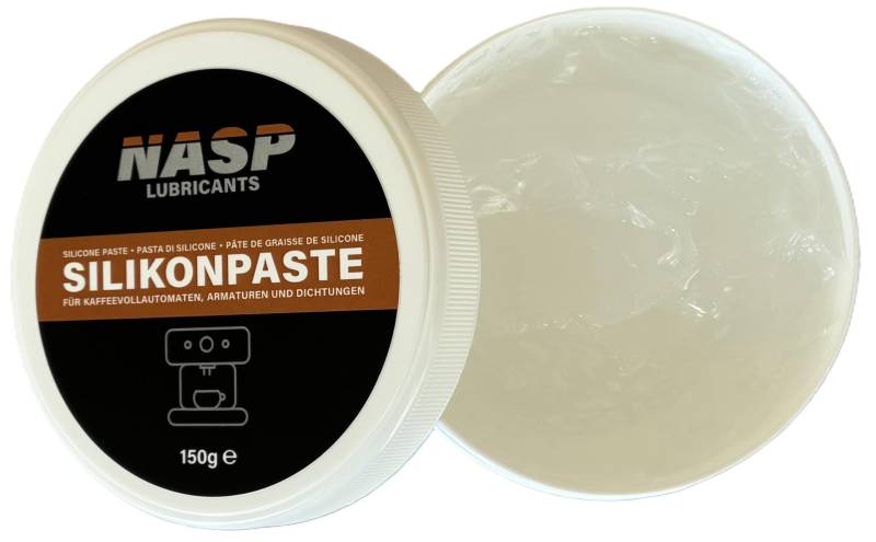 NASP Silikonfett Kaffeevollautomaten 150gr O-Ringe Armaturen Dichtungen transparent Schmierfett Kaffeemaschinen Gummipflege - Made in Germany von NASP