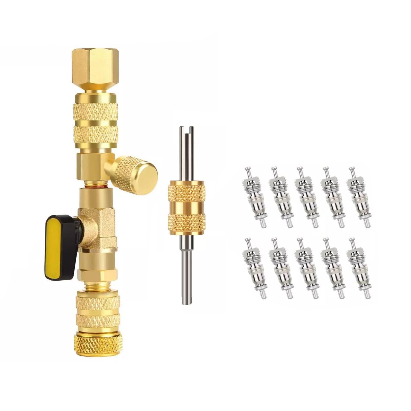 NATEFEMIN 1/4 Zoll 5/16 Zoll SAE Buchse AC HVAC Schrader Ventilkernentferner Dual Size Port Installer Tool NATEFEMIN 1/4 Zoll 5/16 Zoll SAE Buchse AC HVAC Schrader Ventilkernentferner Dual Size Port Installer Tool von NATEFEMIN