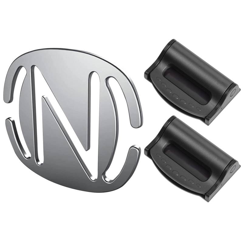 NATGIC Auto Sicherheitsgurt Clips, Auto Sicherheitsgurt Einsteller Clip Kit, Auto Sicherheitsgurt Verriegelung Clip Sicherheitsgurt Schulter Stopper Schnalle (1 PCS Grau + 2 PCS Schwarz) von NATGIC