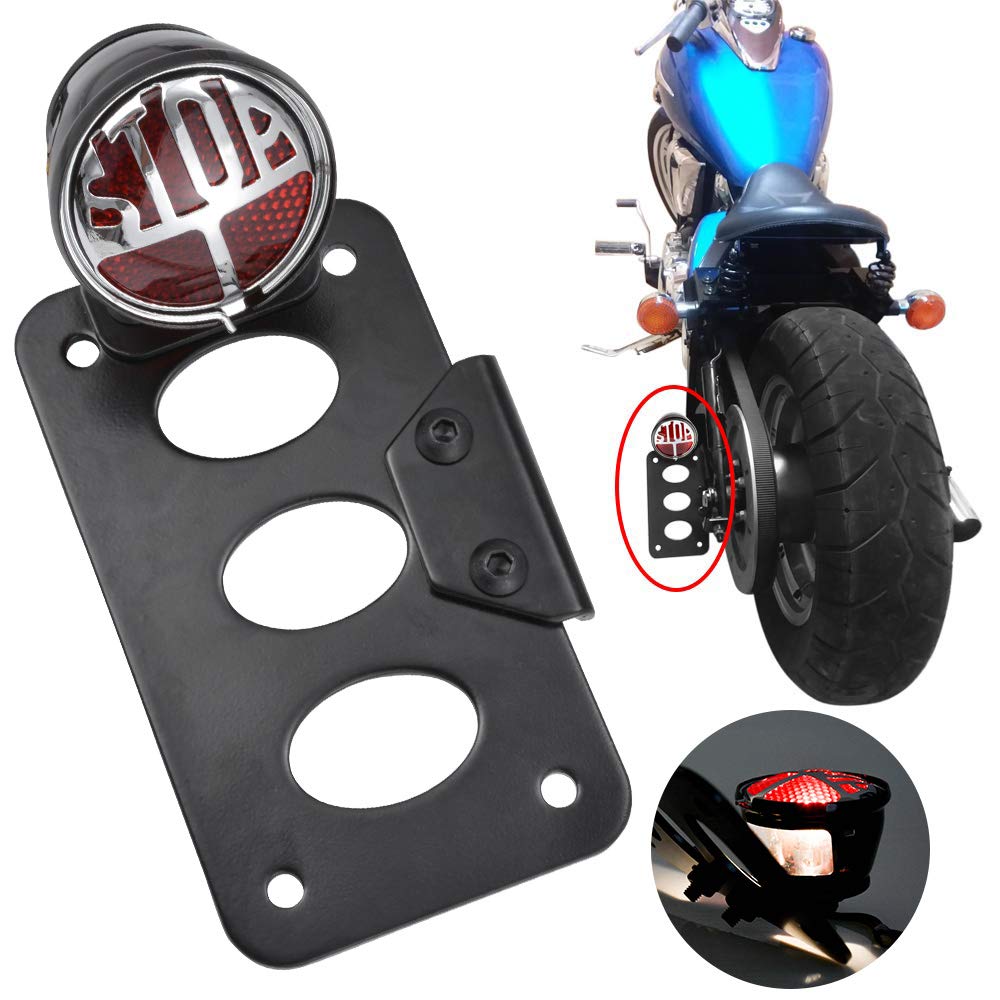 NATGIC Motorrad Rücklicht mit Halterung Bremse Multifunktionale seitliche Montage Kennzeichenleuchte Rückfahrlicht Integrierte Bremsleuchte für Sportster Bobber Chopper NATGIC Motorrad Rücklicht mit Halterung Bremse Multifunktionale seitliche Montage Kennzeichenleuchte Rückfahrlicht Integrierte Bremsleuchte für Sportster Bobber Chopper von NATGIC