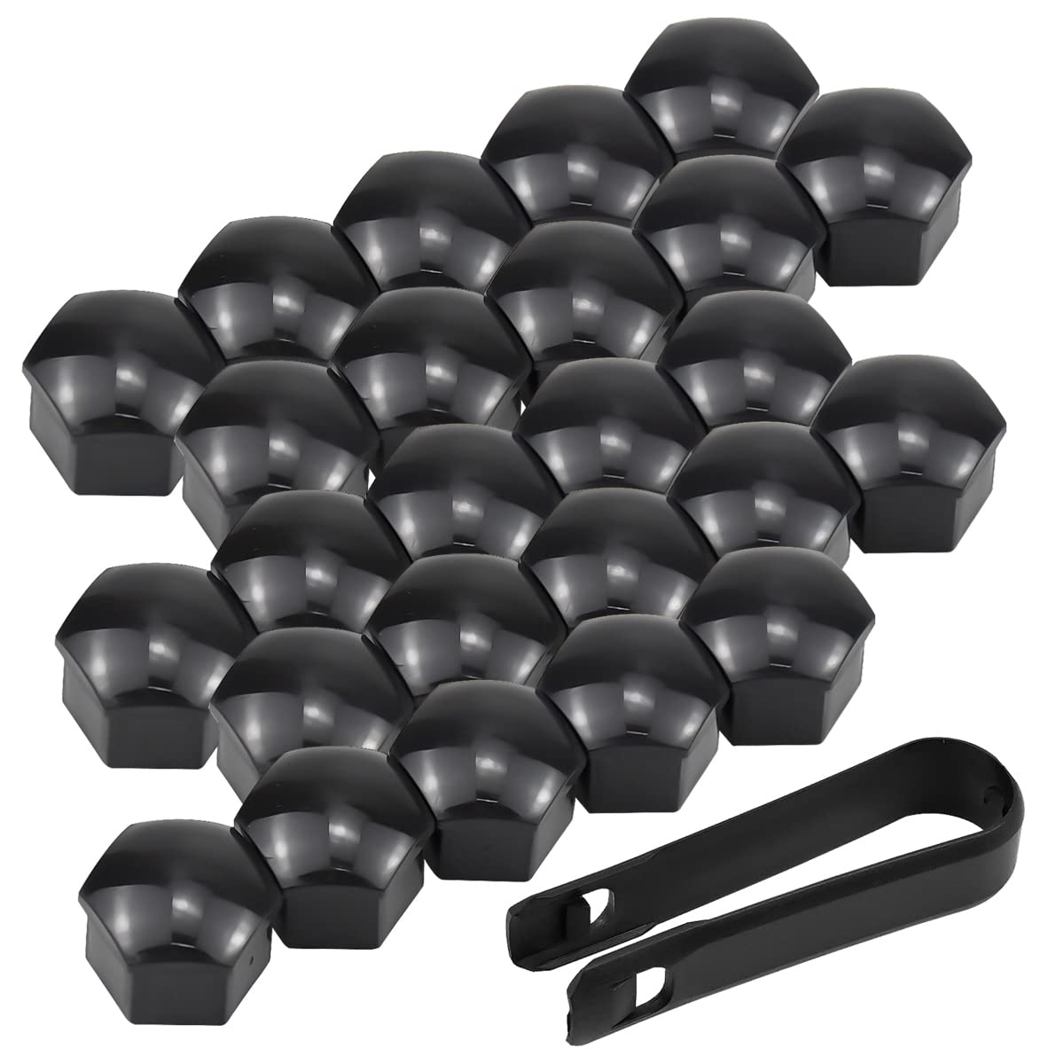 NATUCE 20 Stück 17mm Universal Kunststoff Radmuttern Kappen, Rad Mutter Cap Reifen Mutter Covers, Radschrauben Nut Abdeckkappe Schraube Auto Radkappen mit Entfernung Werkzeug für Autos, Schwarz NATUCE 20 Stück 17mm Universal Kunststoff Radmuttern Kappen, Rad Mutter Cap Reifen Mutter Covers, Radschrauben Nut Abdeckkappe Schraube Auto Radkappen mit Entfernung Werkzeug für Autos, Schwarz von NATUCE