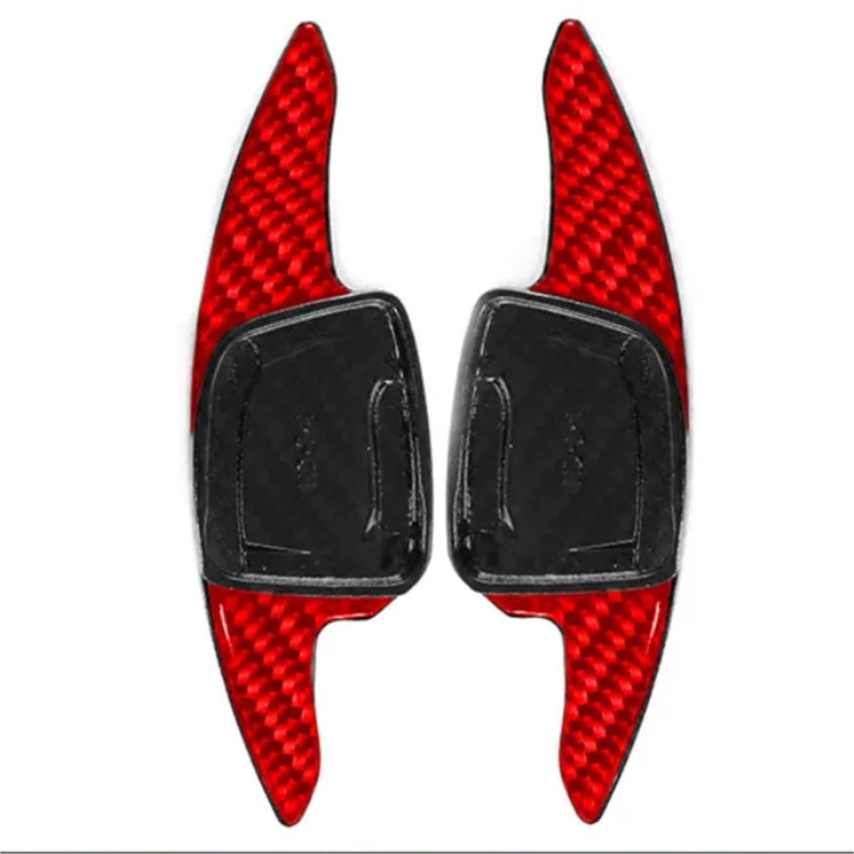 NATWEE Kompatibel Mit Q3 Für Q7 A1 A6 C8 A7 A8 S6 S7 2019 2020 2021 2022 2023 Auto-Lenkrad-Shift-Shifter-Paddel-Verlängerungsteile Auto-Schaltwippe(Carbon Fiber Red) von NATWEE