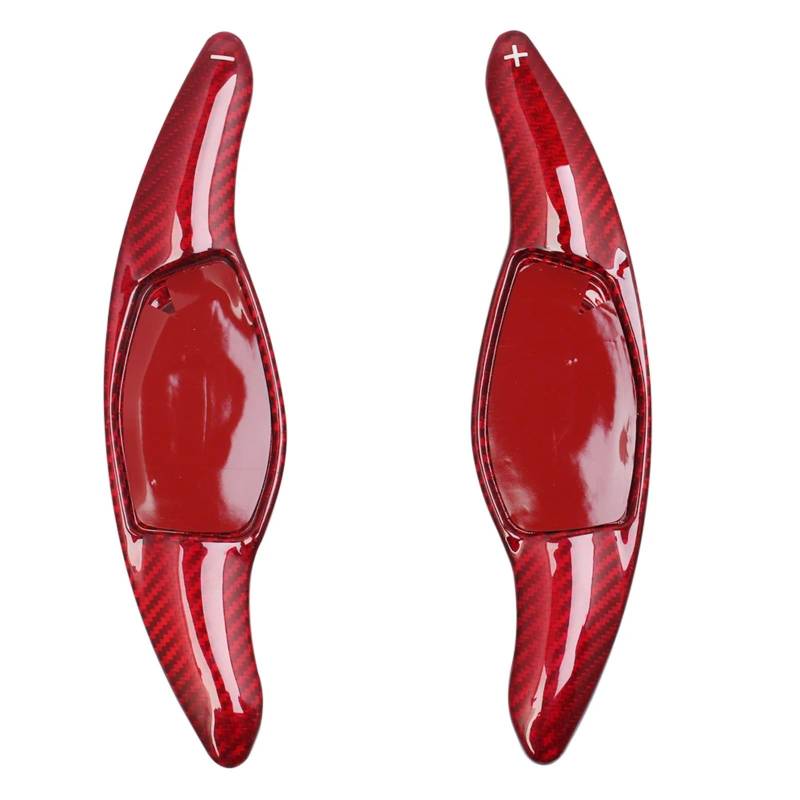 NATWEE Kompatibel Mit R8 Für TT RS 2016 2017 2018 Carbonfaser-Schaltwippen Auto-Lenkradpaddel Verlängern Verkleidungsteile Auto-Schaltwippe(Red) von NATWEE