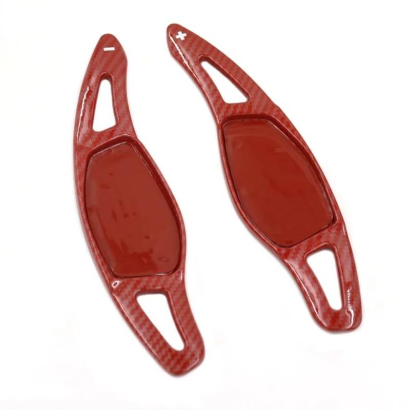 NATWEE Kompatibel Mit RS4 Für RS5 2018 2019; Für TT RS 2017 2018 2019 2020 2021 2022 Lenkrad Shift Paddle Shifter Styling Zubehör Auto-Schaltwippe(Carton Red) von NATWEE