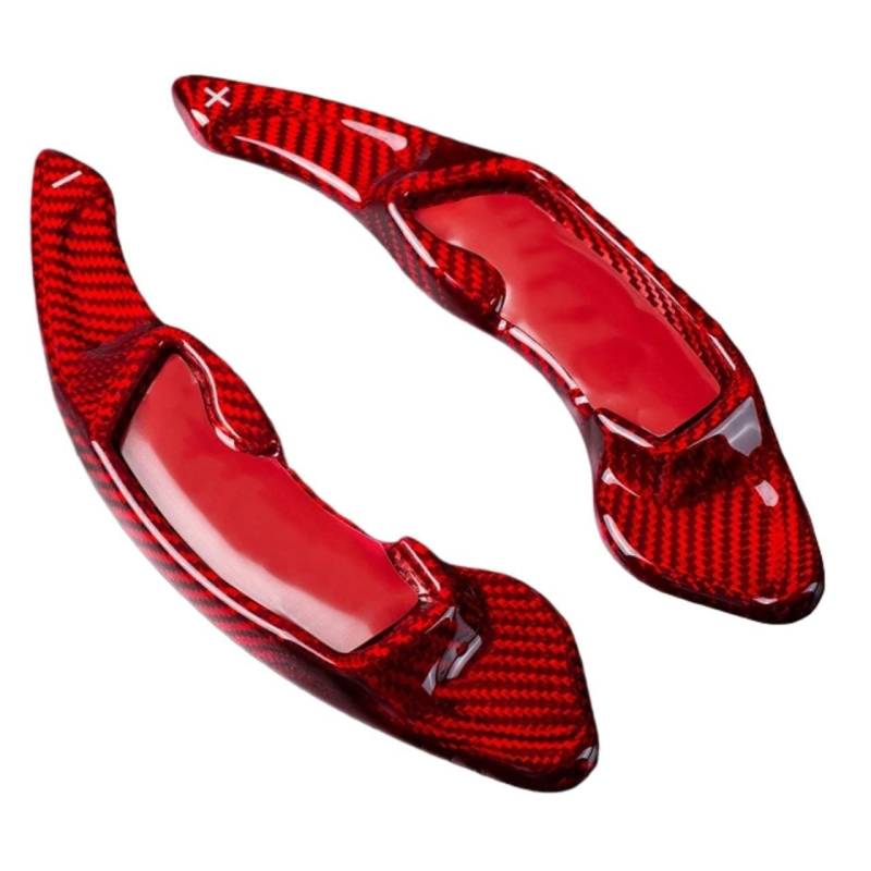 NATWEE Kompatibel Mit Subaru Für Xv Für Legacy Für Forester Für Outback Carbon Fiber Paddle Shift Shifters Lenkrad Styling DBPB Auto-Schaltwippe(Red Carbon) von NATWEE