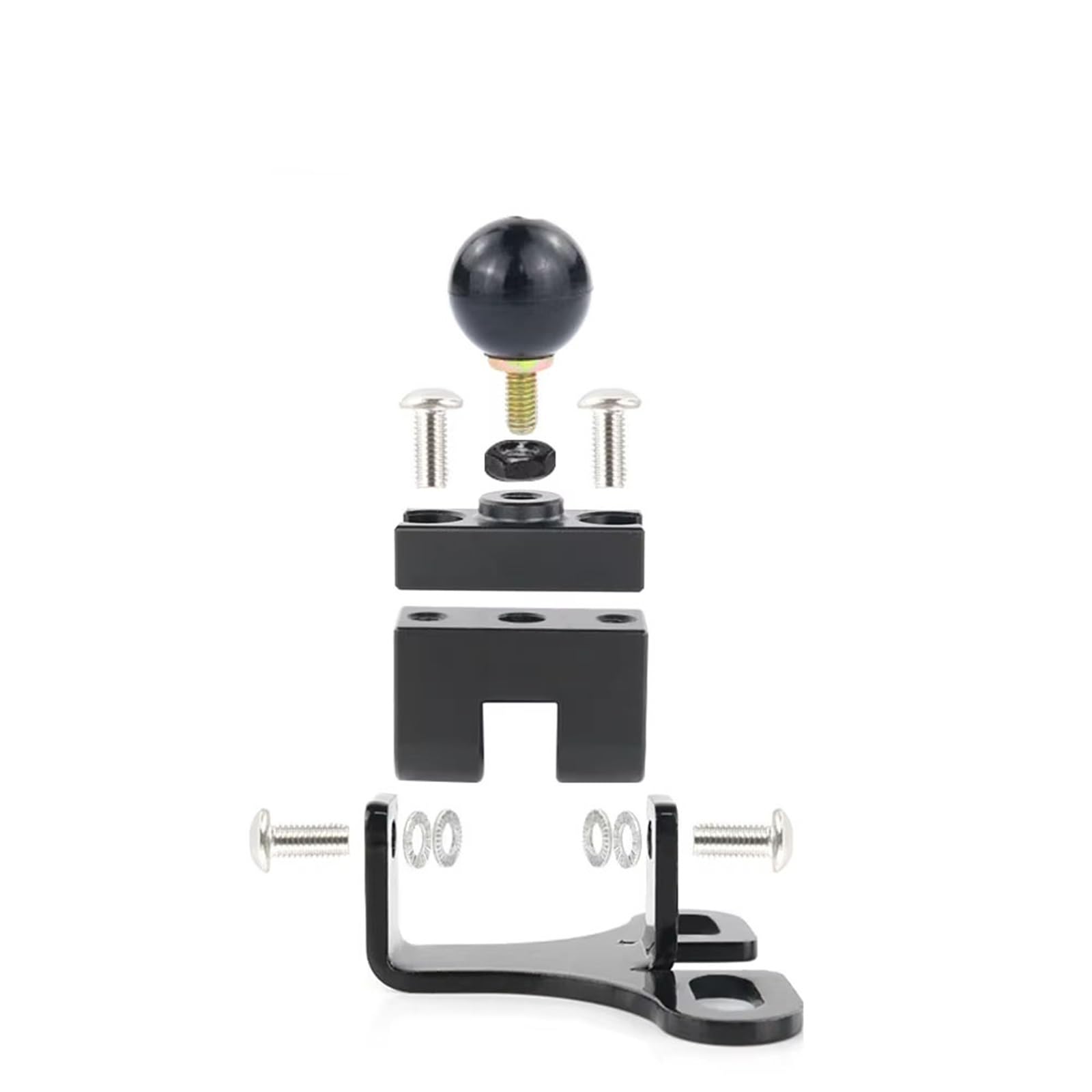 NATWEE Kompatibel Mit Suzuki Für Bandit Für GSF250 1989 1990 1991 1992 1993 1994 1995 1996 1997 1998 1999 2000 Motorrad-Navigations-Lenkerhalterung Motorrad GPS Halterung(Black F) von NATWEE