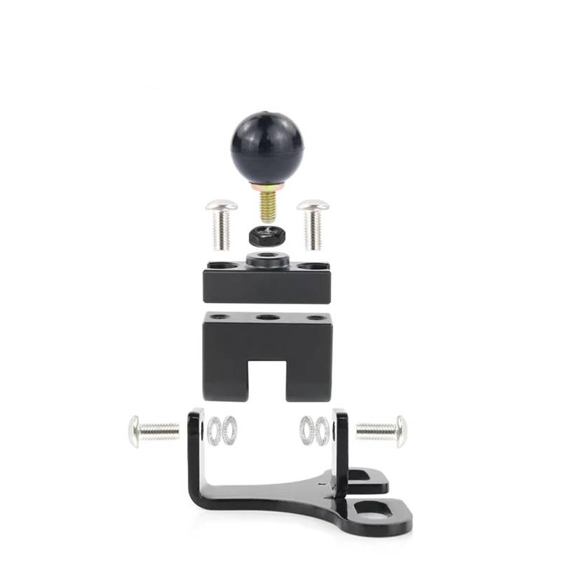 NATWEE Kompatibel Mit Suzuki Für Bandit Für GSF250 1989 1990 1991 1992 1993 1994 1995 1996 1997 1998 1999 2000 Motorrad-Navigations-Lenkerhalterung Motorrad GPS Halterung(Black F) von NATWEE