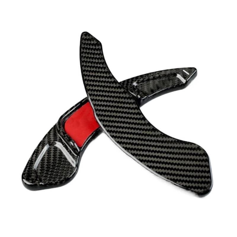 NATWEE Kompatibel Mit Vw Für Polo Für Tiguan Für Rline Auto-Lenkrad-Paddle-Shift-Carbonfaser-Paddle-Shift-Verlängerung Innen-Styling-Teile Auto-Schaltwippe(Black Carbon) von NATWEE