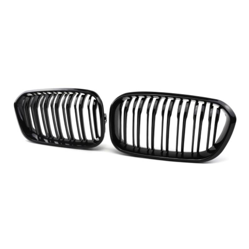 Frontgrill 1 Paar Frontgrills Für 1er F20 F21 2012-2018 Schwarz Glänzend Nierengrill Ersatz Racing Frontstoßstangengitter Auto-Kühlergrill(15-18 Gloss Black) von NAUTIG