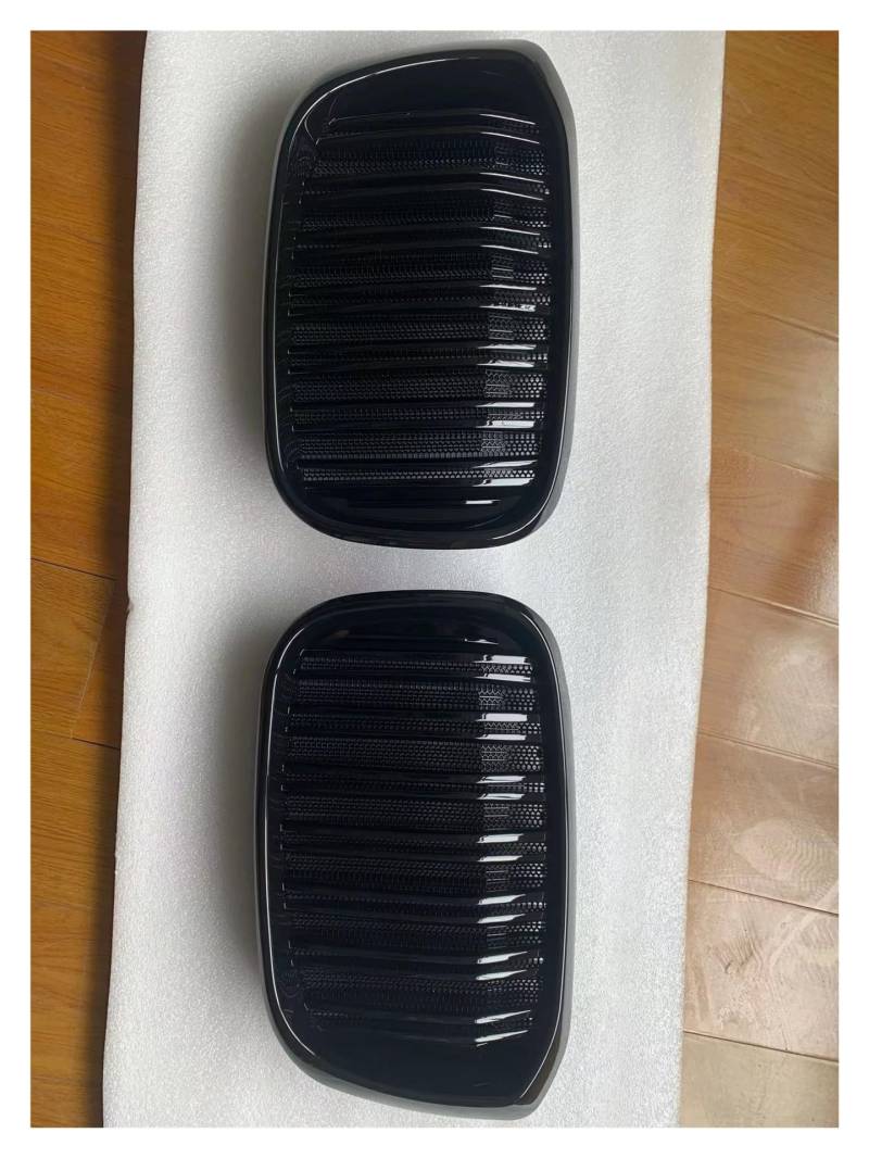 Frontgrill 1 Paar Für 3 4 X3 X4 G01 G02 G08 2018 2019 2020 2021 Auto Glänzend Schwarz Front Niere Grill Dual Linie Lamellen Racing Grille Auto-Kühlergrill von NAUTIG