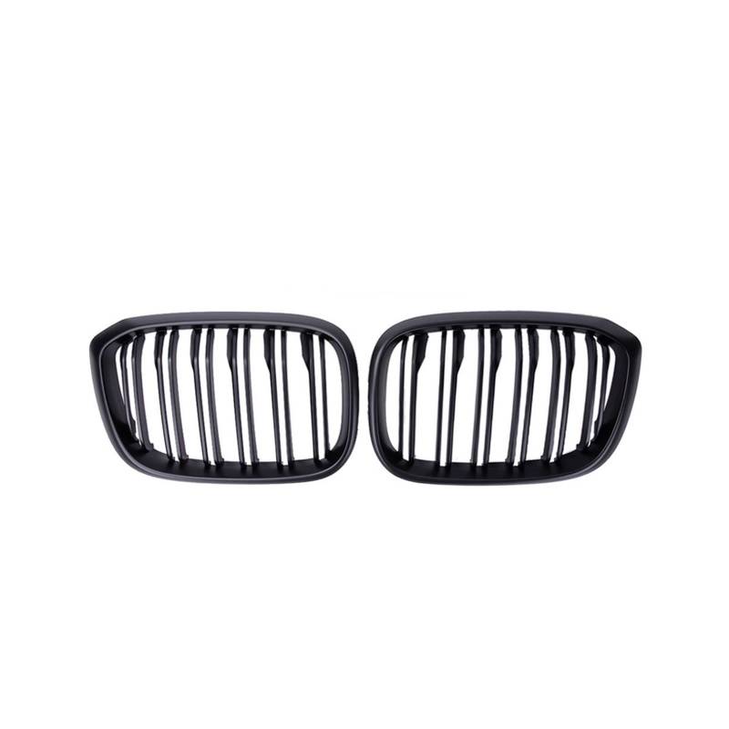 Frontgrill 1 Paar Für 3 4 X3 X4 G01 G02 G08 2018 2019 2020 Doppel Lamellen Vorne Niere Grill Niere Grille Glanz Matt Schwarz Racing Grills Auto-Kühlergrill(Matt-schwarz) von NAUTIG