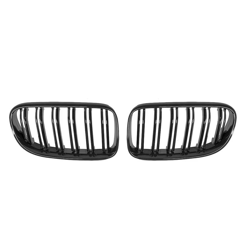 Frontgrill ABS Glänzend Schwarzer Front-Ersatz-Nierengrill Links Und Rechts Doppellinie Für 3er E92 E93 328I 335I Coupe LCI 2010 2011 2012 2013 Auto-Kühlergrill von NAUTIG