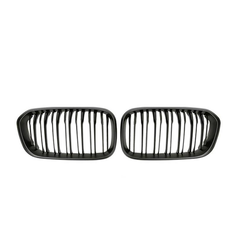 Frontgrill Auto-Frontstoßstangengitter Nieren-Renngrill Doppellamellen-Ersatzgitter Für 1er F20 F21 LCI 120i 2016 2017 Auto-Kühlergrill(Matt-schwarz) von NAUTIG