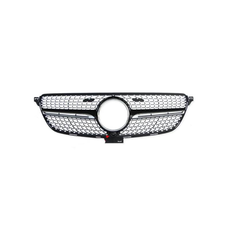 Frontgrill Auto Frontstoßstangengrill Diamant-Renngrill Für Benz W166 GLE-Klasse GLE350 GLE400 GLE500 2016 2017 2018 2019 Auto-Kühlergrill(Black with Camera) von NAUTIG