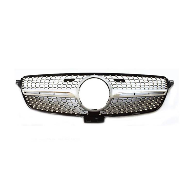 Frontgrill Auto Frontstoßstangengrill Diamant-Renngrill Für Benz W166 GLE-Klasse GLE350 GLE400 GLE500 2016 2017 2018 2019 Auto-Kühlergrill(Silver withoutcamera) von NAUTIG