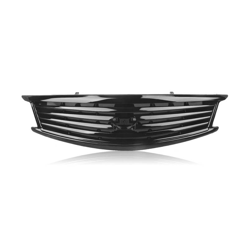 Frontgrill Auto Kühlergrill Grill Oberen Stoßfänger Haube Mesh Für Infiniti G25 G37 Q40 4 Tür Limousine 2010 2011 2012 2013 2014 2015 Auto-Kühlergrill(Glossy Black) von NAUTIG