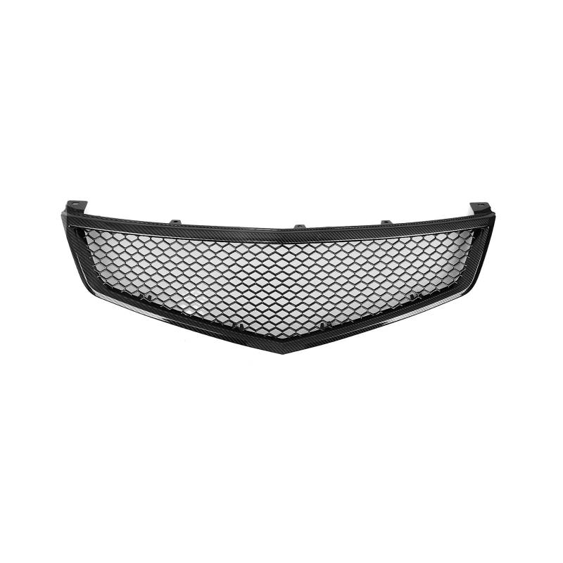 Frontgrill Auto Kühlergrill Racing Grill Oberen Ersatz Haube Mesh Auto Kit Für TSX 2006 2007 2008 Auto-Kühlergrill(Kohlefaser-Optik) von NAUTIG