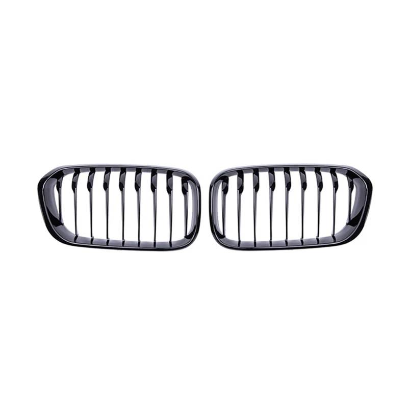 Frontgrill Auto-Nierenersatz-Frontgrill Für F20 F21 118i 120i 125i 2015 2016 2017 2018 Renngrills Schwarz Glänzend Grills Autozubehör Auto-Kühlergrill(Gloss Black) von NAUTIG