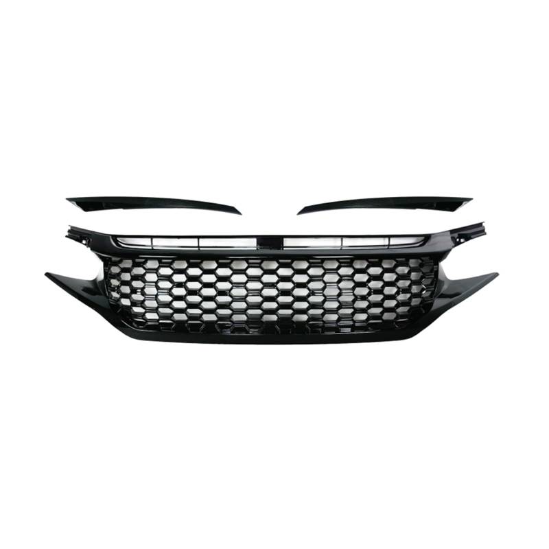 Frontgrill Autozubehör Frontstoßstangengrill Center Styling Oberer Grill Für Civic Limousine/Fließheck 2016 2017 2018 Auto-Kühlergrill(B) von NAUTIG