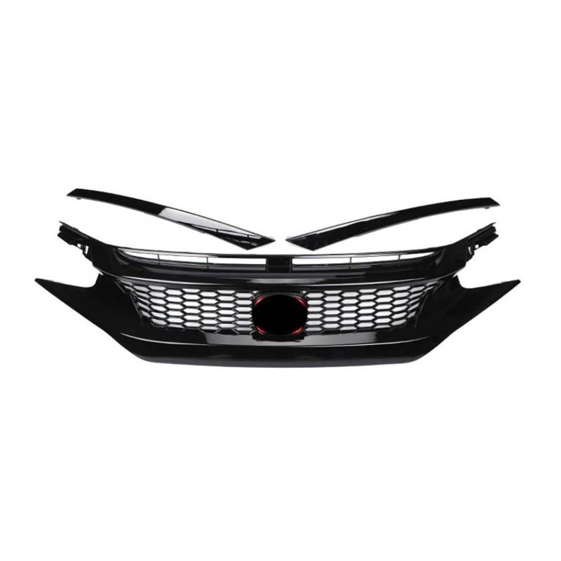 Frontgrill Autozubehör Frontstoßstangengrill Center Styling Oberer Grill Für Civic Limousine/Fließheck 2016 2017 2018 Auto-Kühlergrill(C) von NAUTIG