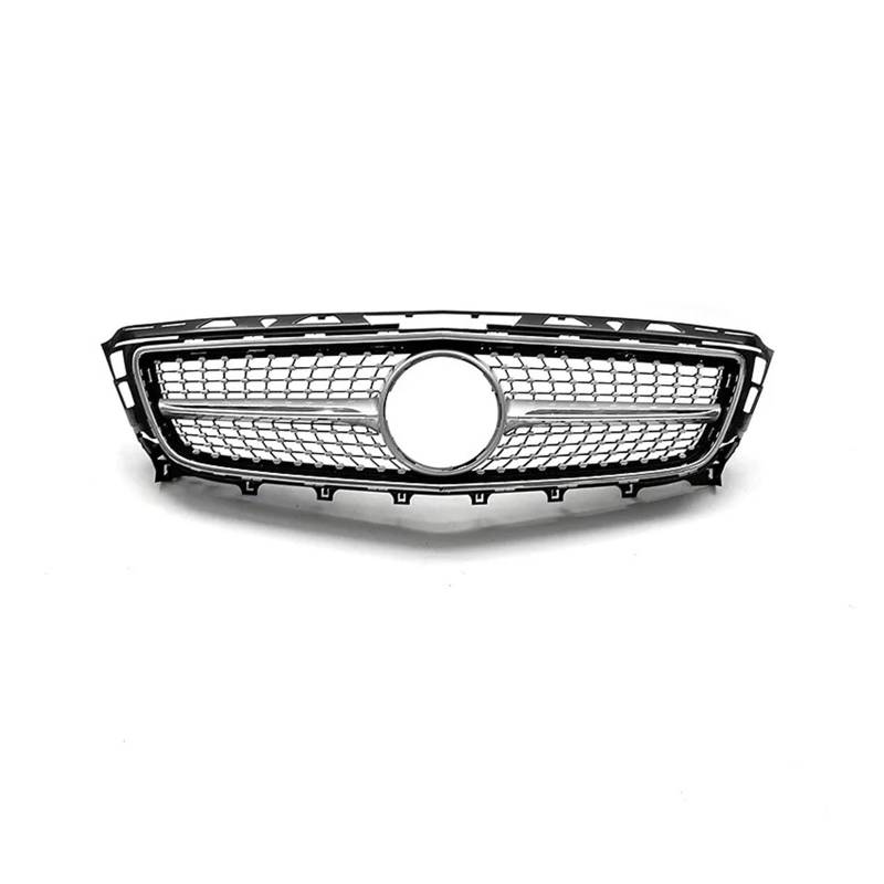 Frontgrill Diamant Stil Frontgrill Für Benz W218 CLS Klasse CLS300 CLS320 CLS400 CLS350 CLS500 2011 2012 2013 2014 Auto-Kühlergrill(Silber) von NAUTIG