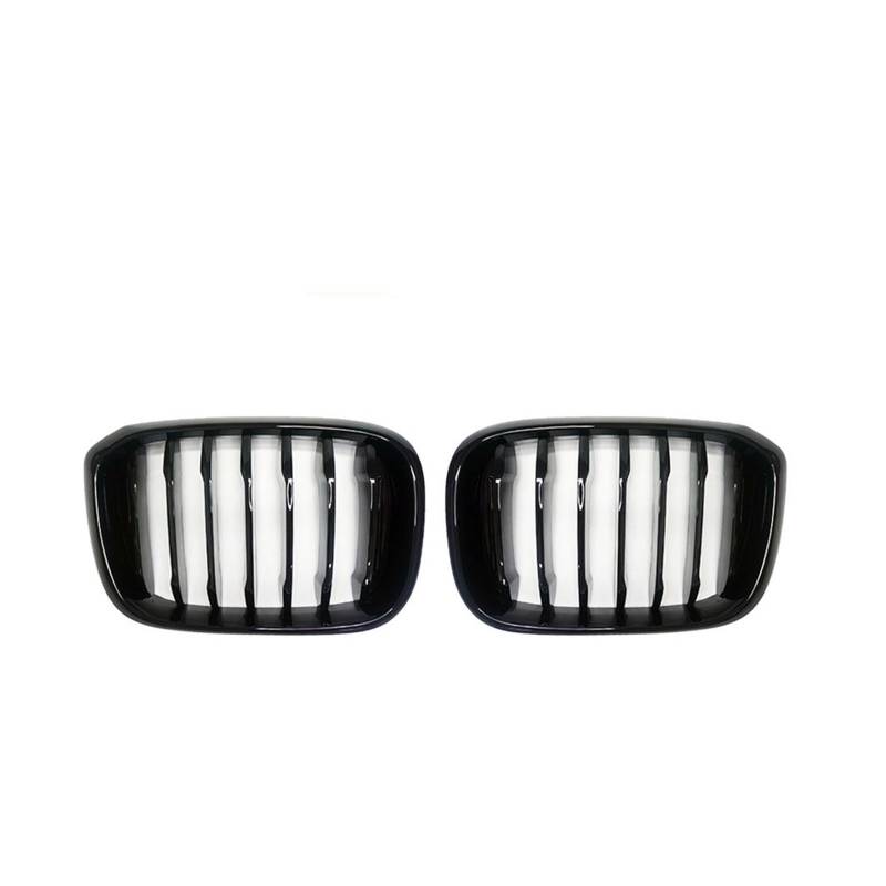 Frontgrill EIN Paar Frontnierengitter 1 Lamellen Einzellinie Auto-Styling Renngitter Für 3 4 X3 X4 G01 G02 G08 2018 2019 2020 2021 Auto-Kühlergrill(Gloss Black) von NAUTIG