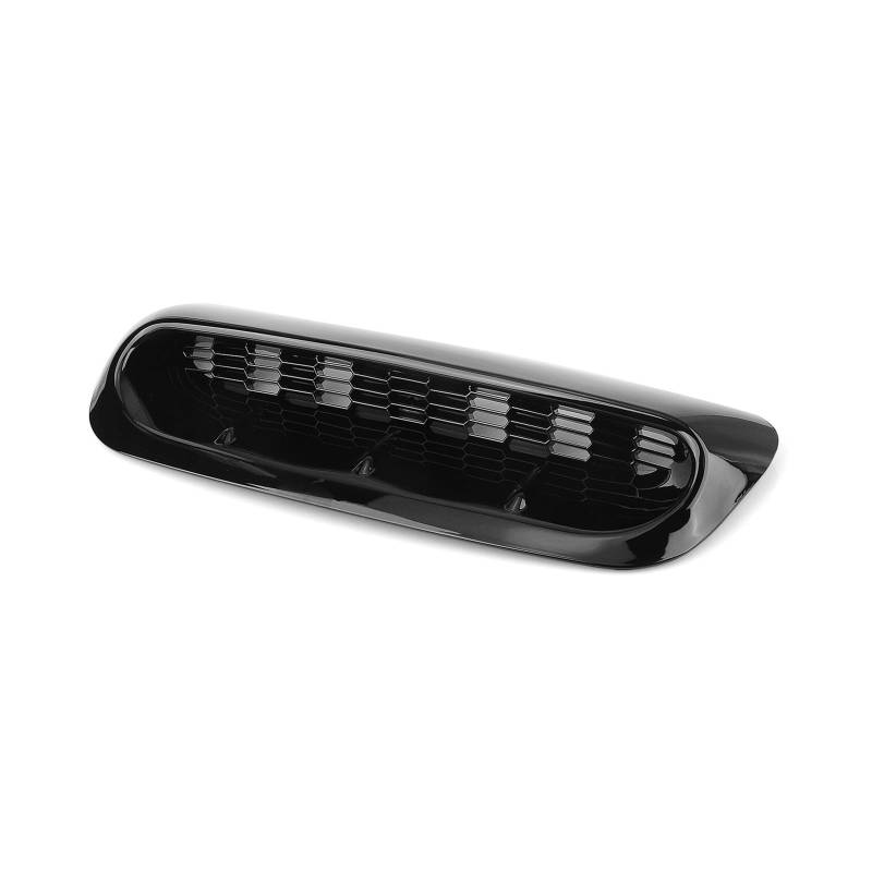 Frontgrill Front Air Hood Vent Scoop Trim Für Mini Für Cooper S R56 R55 R57 R58 R59 2007-2014 Carbon Fiber Look Auto Obere Motorhaube Abdeckung Auto-Kühlergrill(Glossy Black) von NAUTIG
