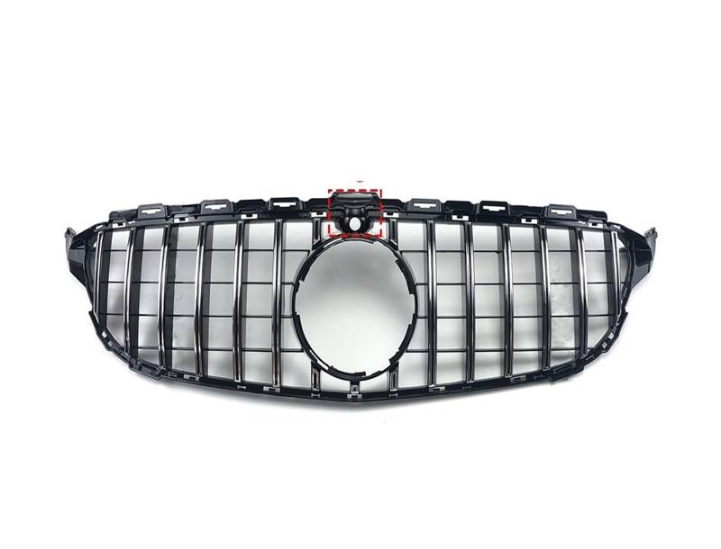 Frontgrill Frontgrill Für W205 Grill C205 S205 Für Benz C 2014-2021 C200 C260 C180 C250 C300 Coupe AMG Tuning Auto-Kühlergrill(E 19-21 Chrome Silvery) von NAUTIG