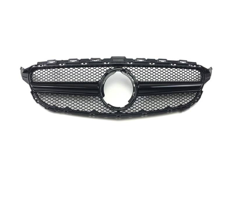 Frontgrill Frontgrill Für W205 Grill C205 S205 Für Benz C 2014-2021 C200 C260 C180 C250 C300 Coupe AMG Tuning Auto-Kühlergrill(W 19-21 Glossy Black) von NAUTIG