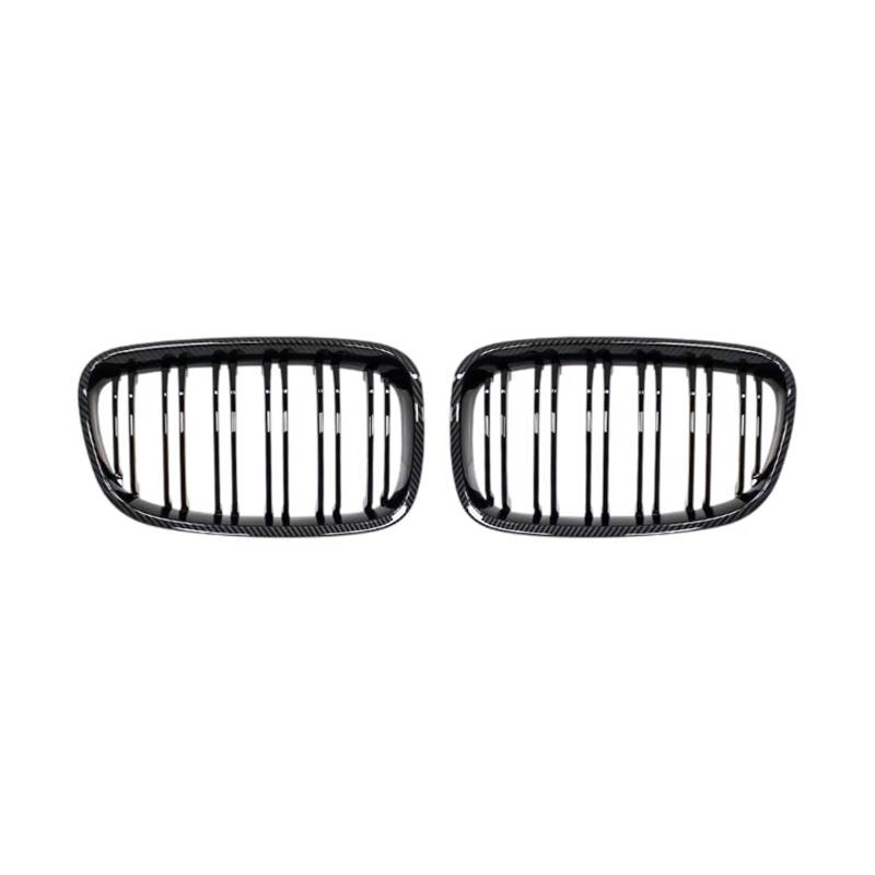 Frontgrill Frontstoßstange Nierengrill Kühlerschutzgitter Leistungsautozubehör Für 1er F20 F21 2011 2012 2013 2014 Auto-Kühlergrill(Carbon Look) von NAUTIG